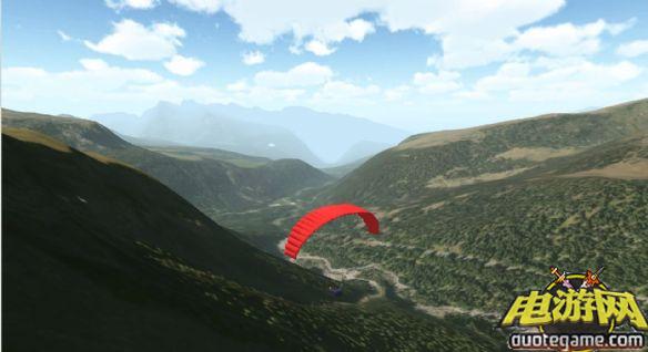3D滑翔降落伞绿色版游戏截图2