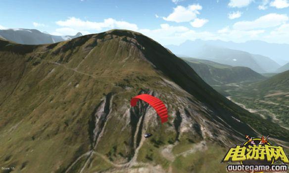 3D滑翔降落伞绿色版游戏截图5