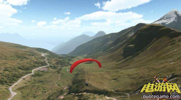 3D滑翔降落伞绿色版游戏截图1